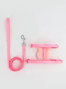 Supet 1pc Thỏ Trang trí Vật nuôi Harness & 1pc Dây xích & 1pc Cổ áo - Nhiều màu - Xem 4