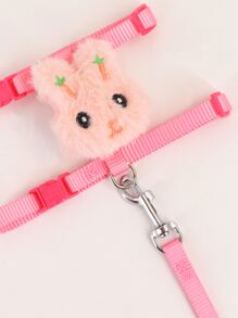 Supet 1pc Thỏ Trang trí Vật nuôi Harness & 1pc Dây xích & 1pc Cổ áo - Nhiều màu - Xem 5