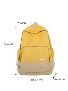Ba lô Nữ Lá thư Có thể điều chỉnh được Sẵn sàng - Màu vàng - Xem 2