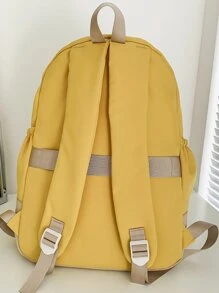 Ba lô Nữ Lá thư Có thể điều chỉnh được Sẵn sàng - Màu vàng - Xem 4