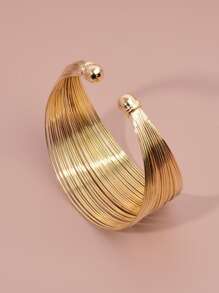 Pulsera abierta minimalista - Amarillo Oro - Ver 2