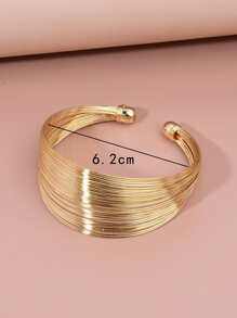 Pulsera abierta minimalista - Amarillo Oro - Ver 4