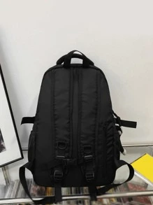 Men Release Buckle Detail Casual School Bags Schoolbag School Backpack For School Daypack Laptop Bag Computer Bag Book Bag Rucksack Shoulder Bag Travel Bag Sport Bag College Bag Teenagers Freshmen Practical Student Large Capacity Multi-Functional Portable Casual Gifts Vacation Gifts Hip Bag Gifts Holiday Essentials Bag Camping Summer Back To School Beach Bag Laptop Case The Sporty Life Summer Bag Springbreak Men Black Bag Bag Pack Backpacks Travel Must Haves Large Bag School Supplies Large Capacity Bag Travel Bags