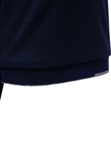 Manfinity Homme Men Geo Print Polo Shirt - Navy Blue - View 5