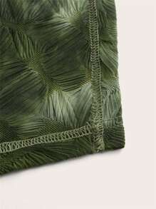 SHEIN ICON Grunge Tie Dye Draped Collar Crisscross Backless Cami Top - Army Green - View 4