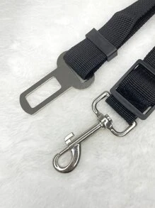 1 pieza Cinturón de seguridad para mascotas en el automóvil, accesorios para perros para salidas - Negro - Ver 4