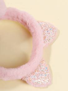 1pc Girls' Winter Warm Pink Beanie With Cat Ears For Teens - Pink - View 4