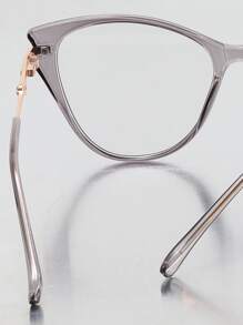 Cat Eye Women's Fashionable Design Glasses - Light Grey - View 7