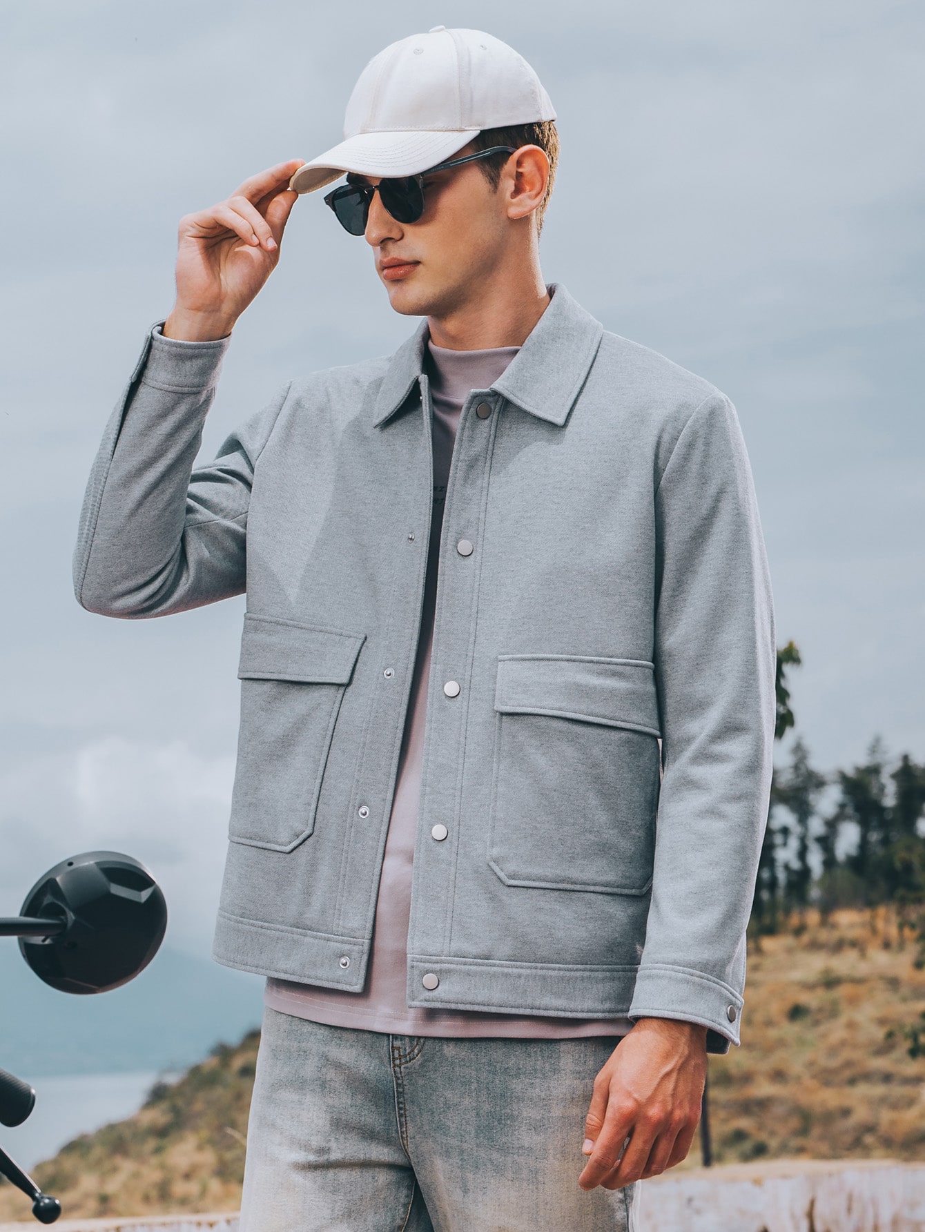 Men Flap Pocket Button Up Jacket SHEIN UK