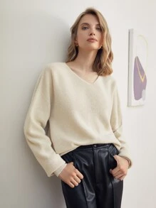 MOTF PREMIUM CASHMERE RELAXED FIT JUMPER - Apricot - View 2