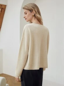 MOTF PREMIUM CASHMERE RELAXED FIT JUMPER - Apricot - View 5