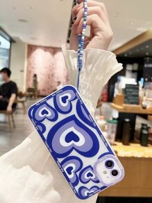 加厚紫色愛心印花手機殼，適用於蘋果iPhone - 彩色 - 查看 4