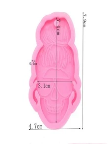 1 pieza Molde de silicona esqueleto DIY - Rosa - Ver 3