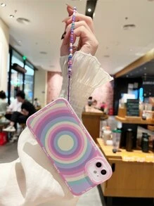 Vỏ điện thoại in hình tròn có dây buộc cườm - Nhiều màu - Xem 4