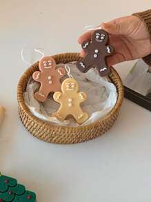 1pc Christmas Gingerbread Man Design DIY Silicone Mold - White - View 3