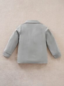 Yierying Toddler Boys Patched Pocket Polo Shirt - Grey - View 2