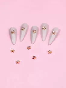 10pcs 3D Star Design Nail Art Decoration - Gold - View 1