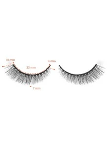 20pairs Natural False Eyelashes - Black - View 3