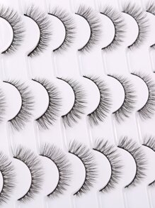 20pairs Natural False Eyelashes - Black - View 7