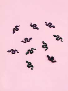 10pcs Snake Shaped Resin Nail Art Decoration - Multicolor - View 2