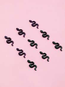 10pcs Snake Shaped Resin Nail Art Decoration - Multicolor - View 3