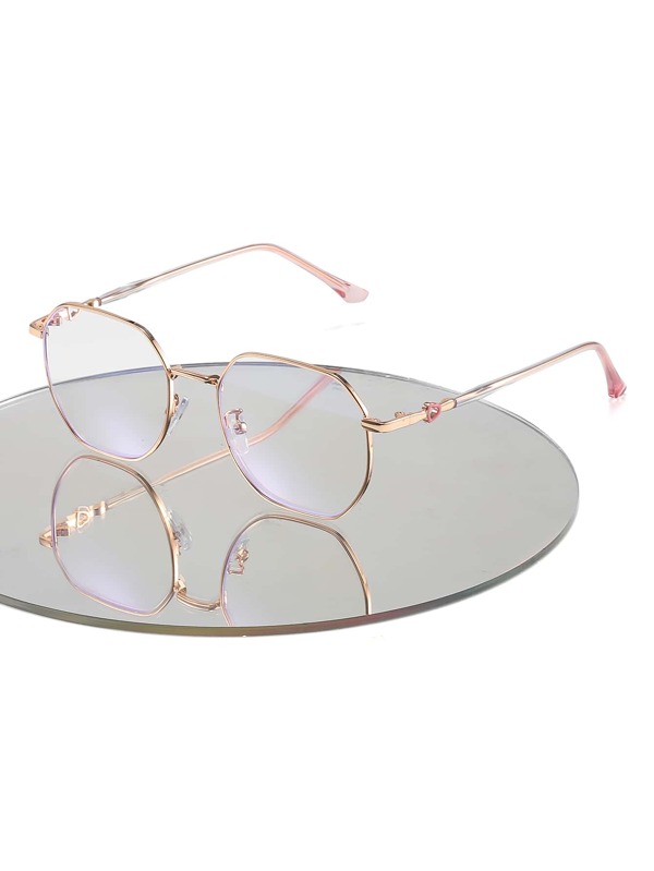 Ochelari de vedere cu rame geometrice metalice-perfect pentru lectură, jocuri, televizor și telefoane