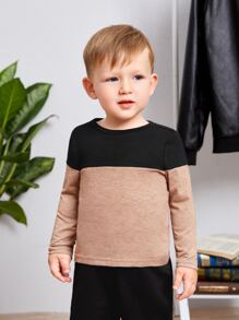 SHEIN Baby Boy Two Tone Tee - Multicolor - View 3