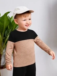 SHEIN Baby Boy Two Tone Tee - Multicolor - View 5