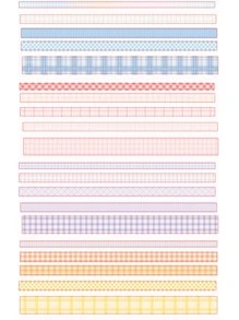 20 cuộn băng Washi họa tiết kẻ sọc - Nhiều màu - Xem 2
