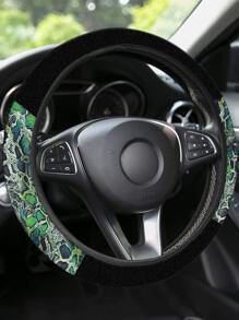 Cubierta del volante del coche con estampado de piel de serpiente - Multicolor - Ver 1