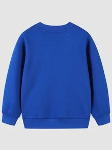 Toddler Boys' Casual Color Changing Dragon Pattern Lightweight Fleece Sweatshirt For Spring And Autumn - Blue - View 2