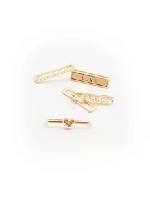 5pcs Heart Design Watchband Ring