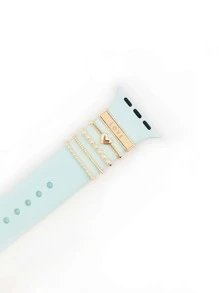 5pcs Heart Design Watchband Ring