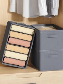 1入組加厚隔層收納盒 - 灰色 - 查看 2