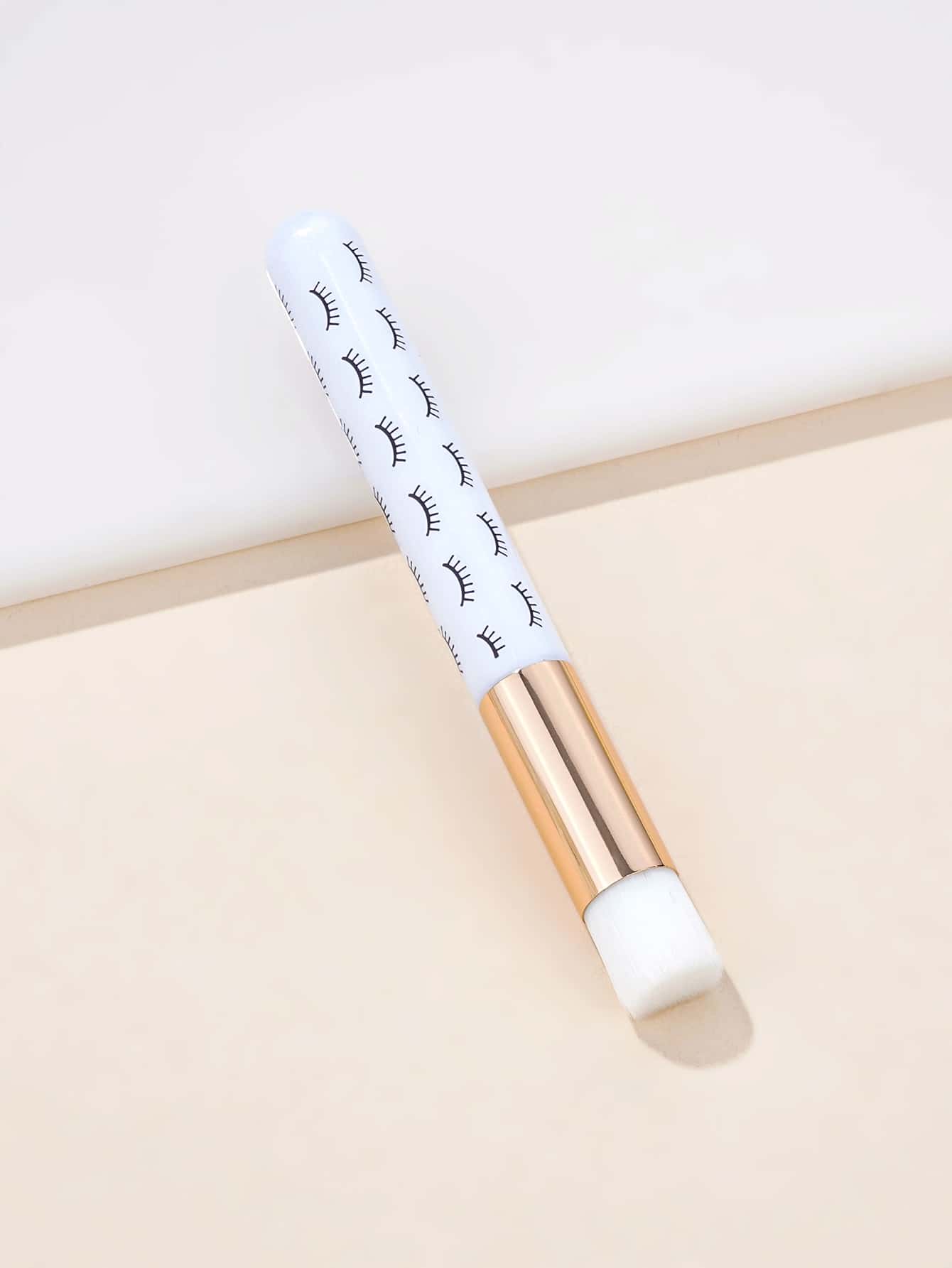 1 pieza Brocha de maquillaje con estampado de pestaña - Blanco - Ver 1