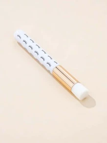 1 pieza Brocha de maquillaje con estampado de pestaña - Blanco - Ver 4