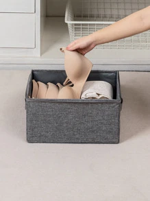 1pc Plain Clothes Storage Bag Decorations Decor Festival Decor Room Decor Home Decor Bed Room Decor Bedroom, Organizer, Home Storage, For White T-Shirt Women, Black Pants Women, Ladies Winter Clothes, Dress, Winter Clothes For Ladies, Elegant Woman Dresses, White Shirt For Ladies, Long Sleeve, White Jumpsuit For Women, Spring Dresses For Women, Spring Outfits For Women, Spring, Spring Clothes, Minimalist, Summer Tops Storage - Grey - View 3