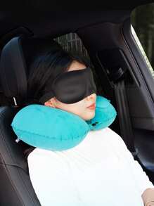 1 pieza Almohada cervical en forma U de coche - azul real - Ver 1