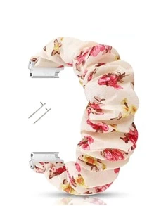 18 毫米 20 毫米 22 毫米智能手表发圈表带，带快拆杆的可爱女式弹性替换表带，织物表带与三星 Galaxy Watch 4 5 Pro Galaxy Active、Active 2 40 毫米 44 毫米手表兼容（黑色），可作为返校学生的礼物 - 查看 5