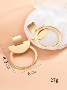 Pendientes largos geométricos - Amarillo Oro - Ver 5