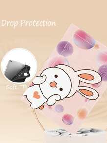 Coque compatible avec iPad à imprimé lapin dessin animé - Multicolore - Voir 4