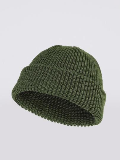 Guys Solid Cuff Beanie