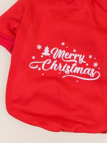 1件寵物聖誕節印花毛衣 - 彩色 - 查看 4