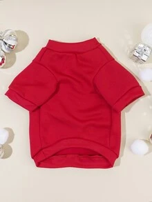 1件寵物聖誕節印花毛衣 - 彩色 - 查看 5