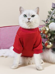 1件寵物聖誕節印花毛衣 - 彩色 - 查看 6