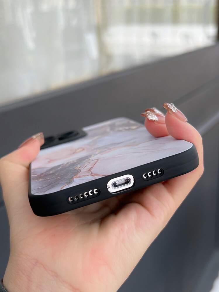 Funda para móvil con estampado de mármol - Multicolor - Añade 3