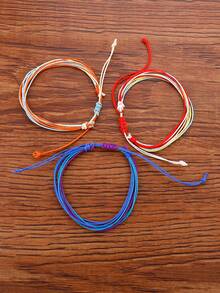 3 piezas Pulsera a capas de color combinado - Multicolor - Ver 1
