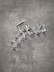 ROMWE Grunge Punk Star Decor Hair Claw For Daily Use For Girls Hairstyles Casual Party - Silver - View 2