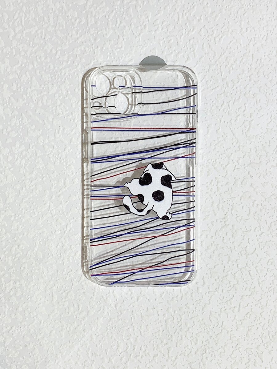 卡通圖案透明手機殼 - 彩色 - 查看 1