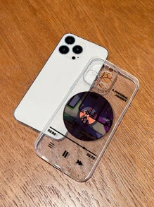 Disc Print Clear Phone Case - Multicolor - View 2